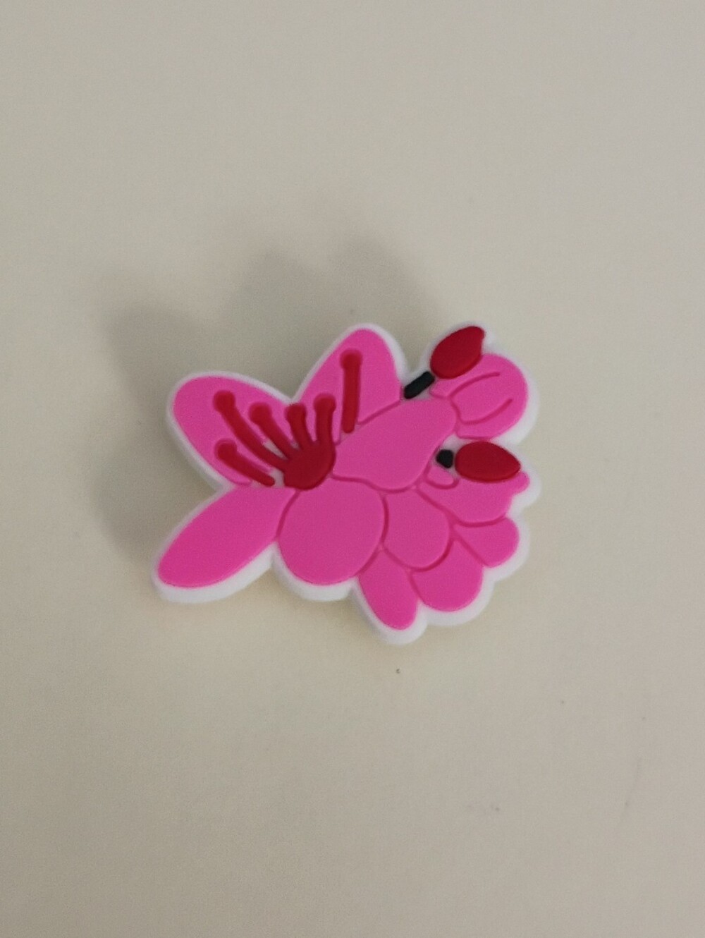 10 for $10 Jibbitz Croc Charm - Flowers Pink Flowers With Red Pistol